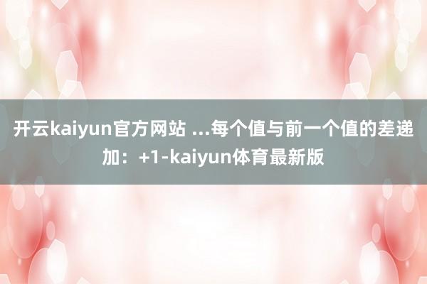 开云kaiyun官方网站 ...每个值与前一个值的差递加：+1-kaiyun体育最新版