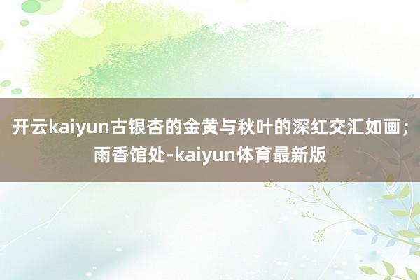 开云kaiyun古银杏的金黄与秋叶的深红交汇如画;雨香馆处-kaiyun体育最新版