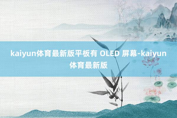 kaiyun体育最新版平板有 OLED 屏幕-kaiyun体育最新版